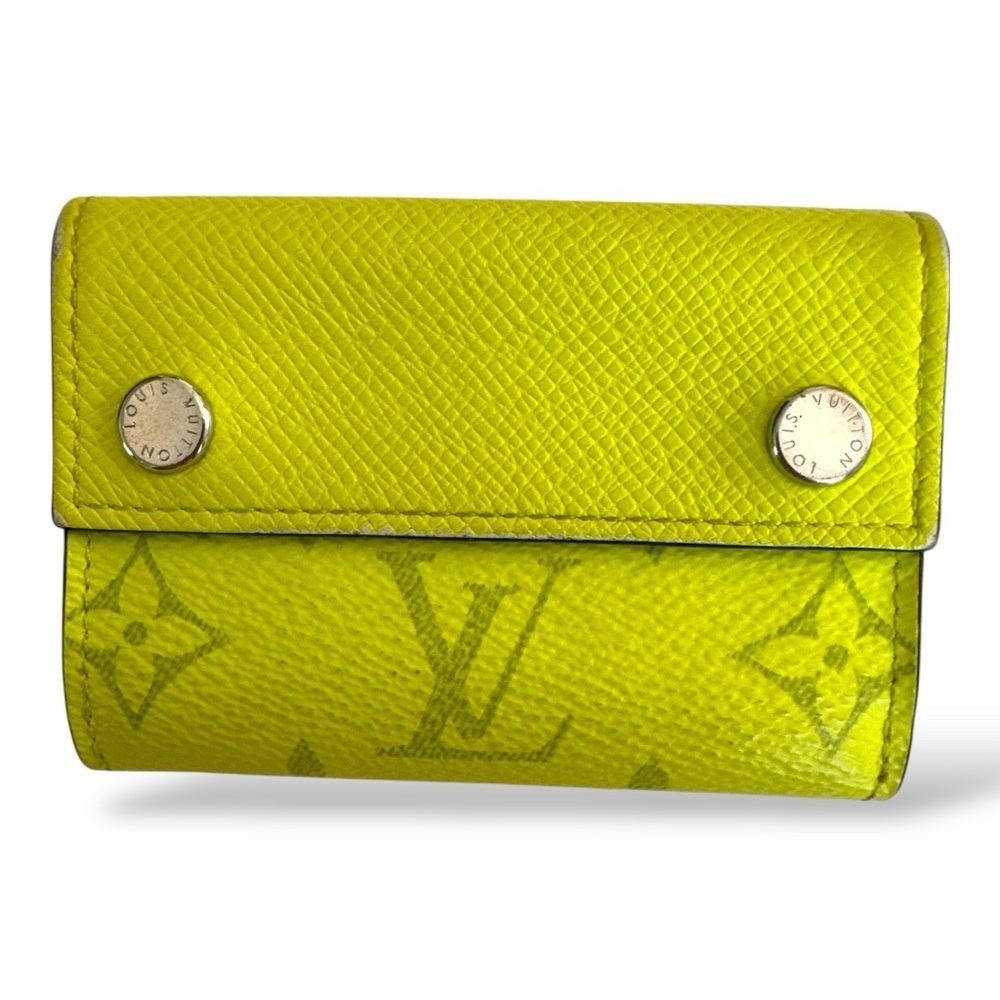 Louis Vuitton Taigarama Discovery Compact Yellow Wallet